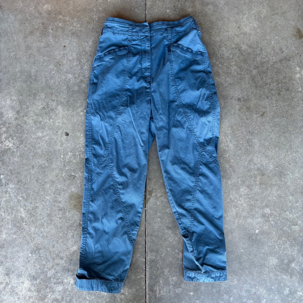 Anthropologie Ellie Embroidered Utility Pants Women's 4 Blue High Rise Boho